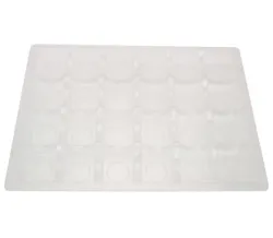 Clear PET Rectangle Inserts for 24 Chocolates
